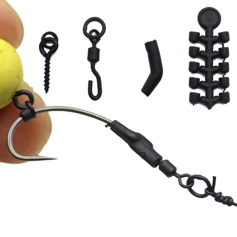 Spinner Swivel for Ronnie Rig Carp Fishing Accessories for Spinner Rig Micro Hook Swivel Hook Sleeve Quick Change Swivel Tackle