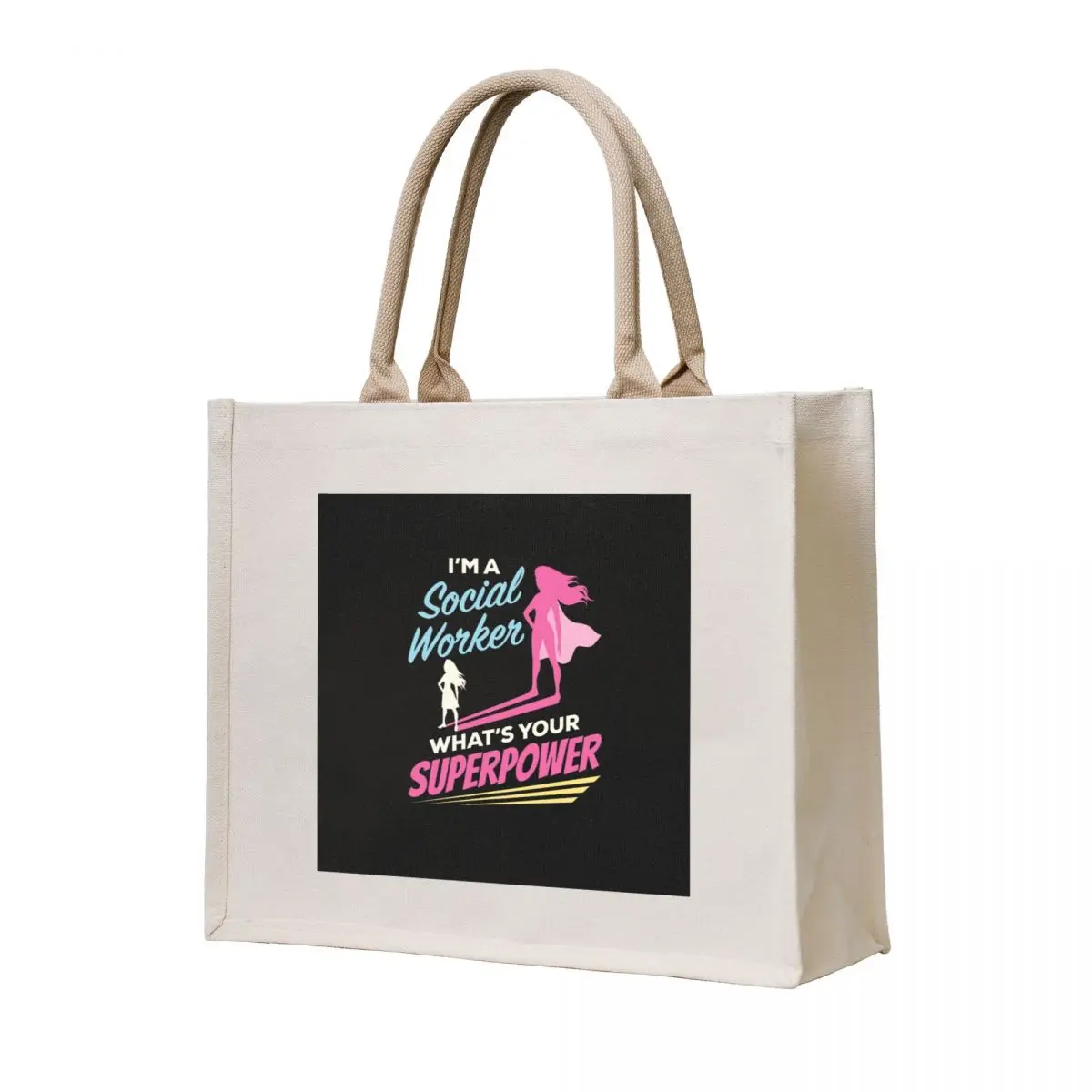 

I'm a Social Worker What's Your Superpower Tote Bag canvas tote bag custom bags custom fabric bag tote woman