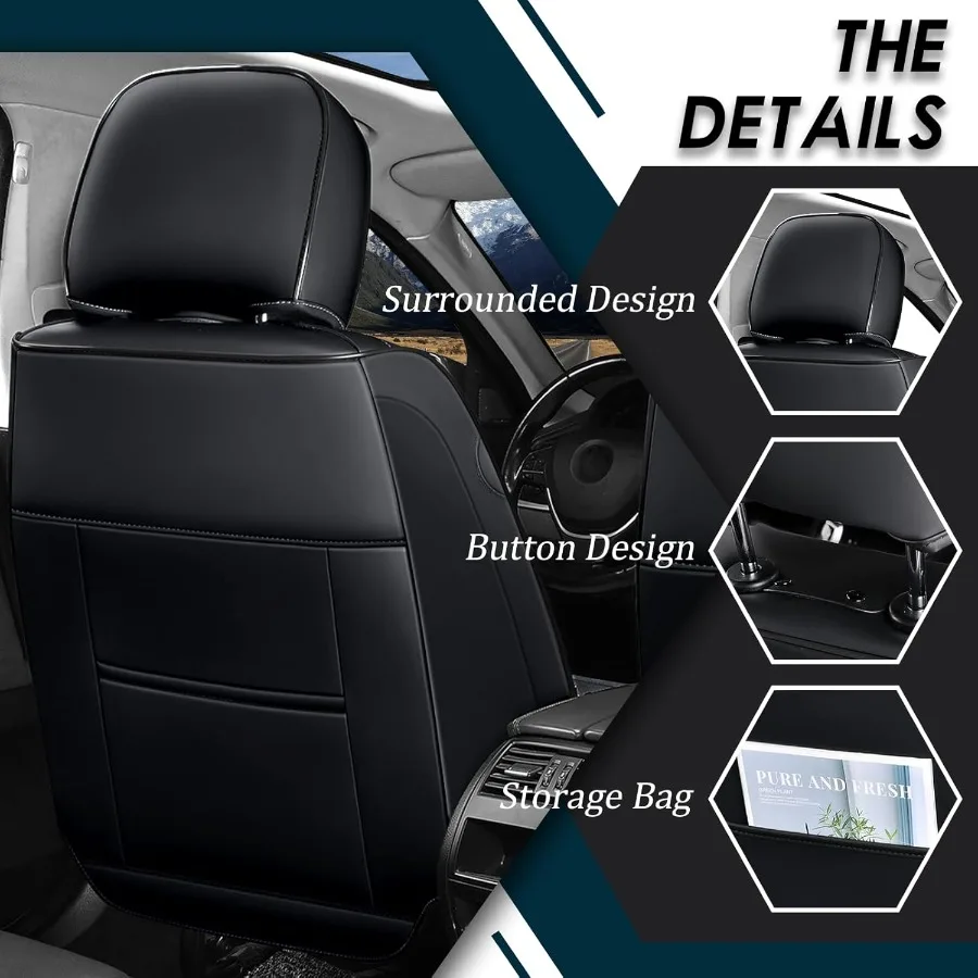 أغطية مقاعد السيارة مناسبة ل شاحن دودج 20062023 5 مقاعد غطاء مقعد جلد نابا غير قابل للانزلاق مع وسادة هوائية متوافقة مع الرياضة المتميزة #3