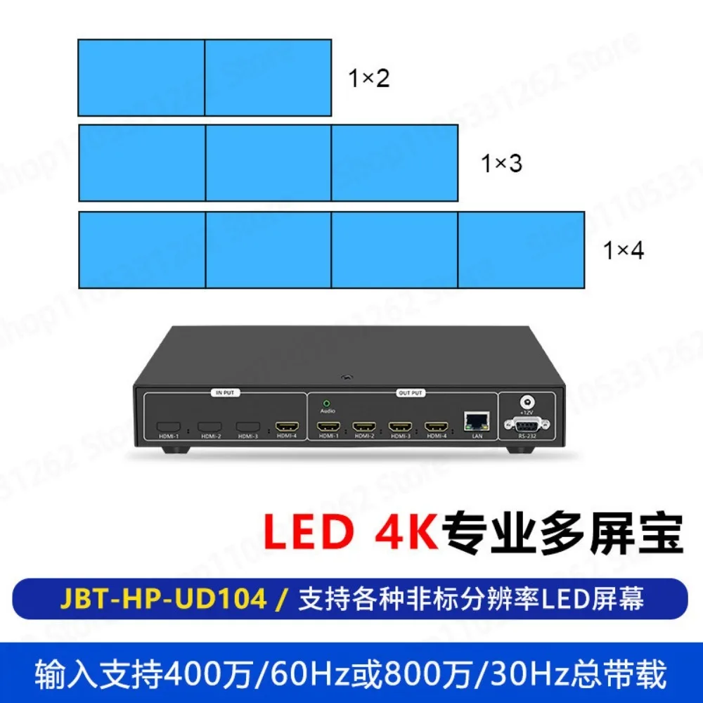 LED-8K Multi Screen Splitter HDMI Video Wall Processor for Portrait Landscape Fusion Display