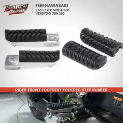 For Kawasaki Ninja 650 Front Rider Foot Rest Pedal Motorcycle Footpeg Versys-X 300 250 Z900 ZR900 Z 650 ER650 KLE250 KLE300