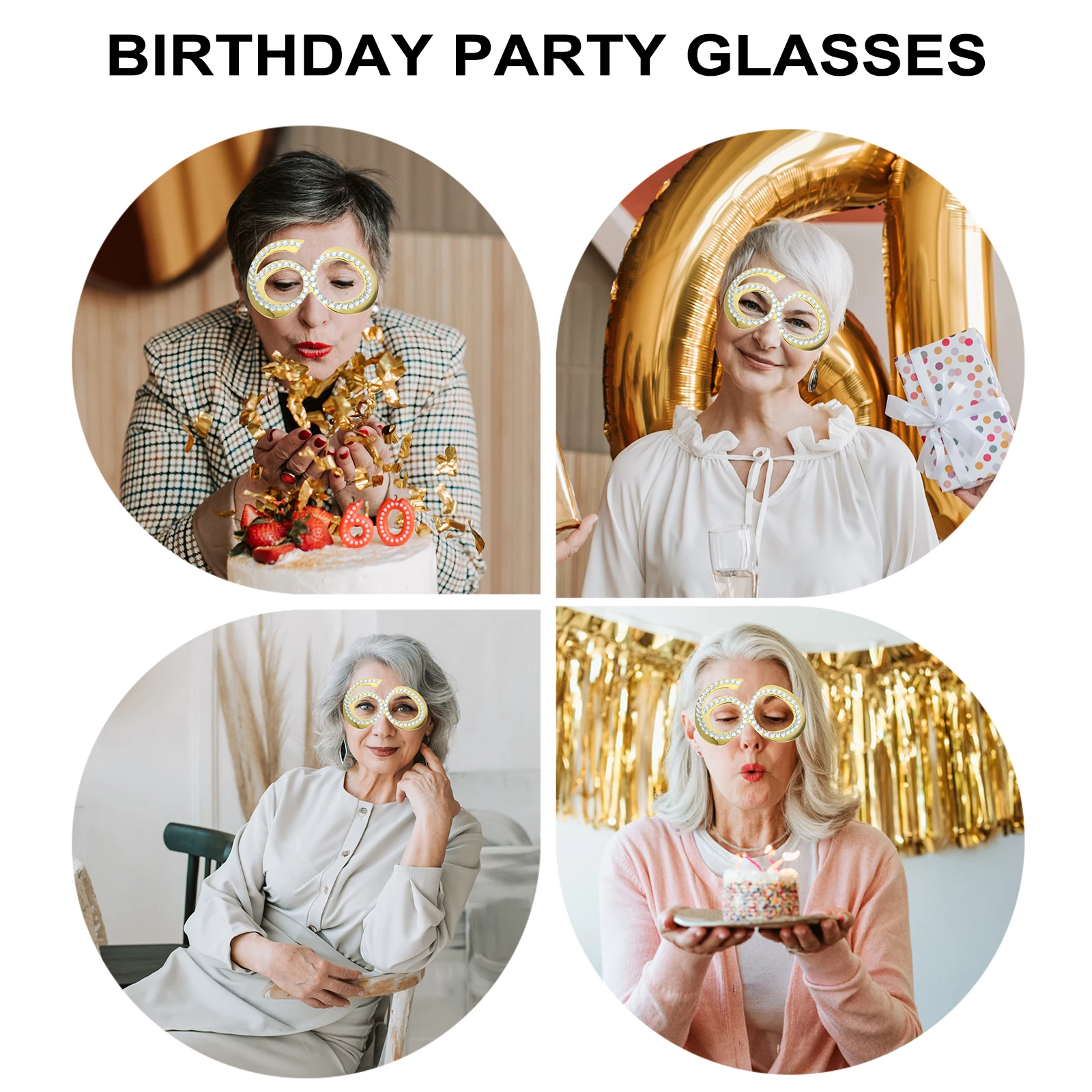 

Digital Glasses Novelty Photo Props Birthday Wear Adults Photobooth