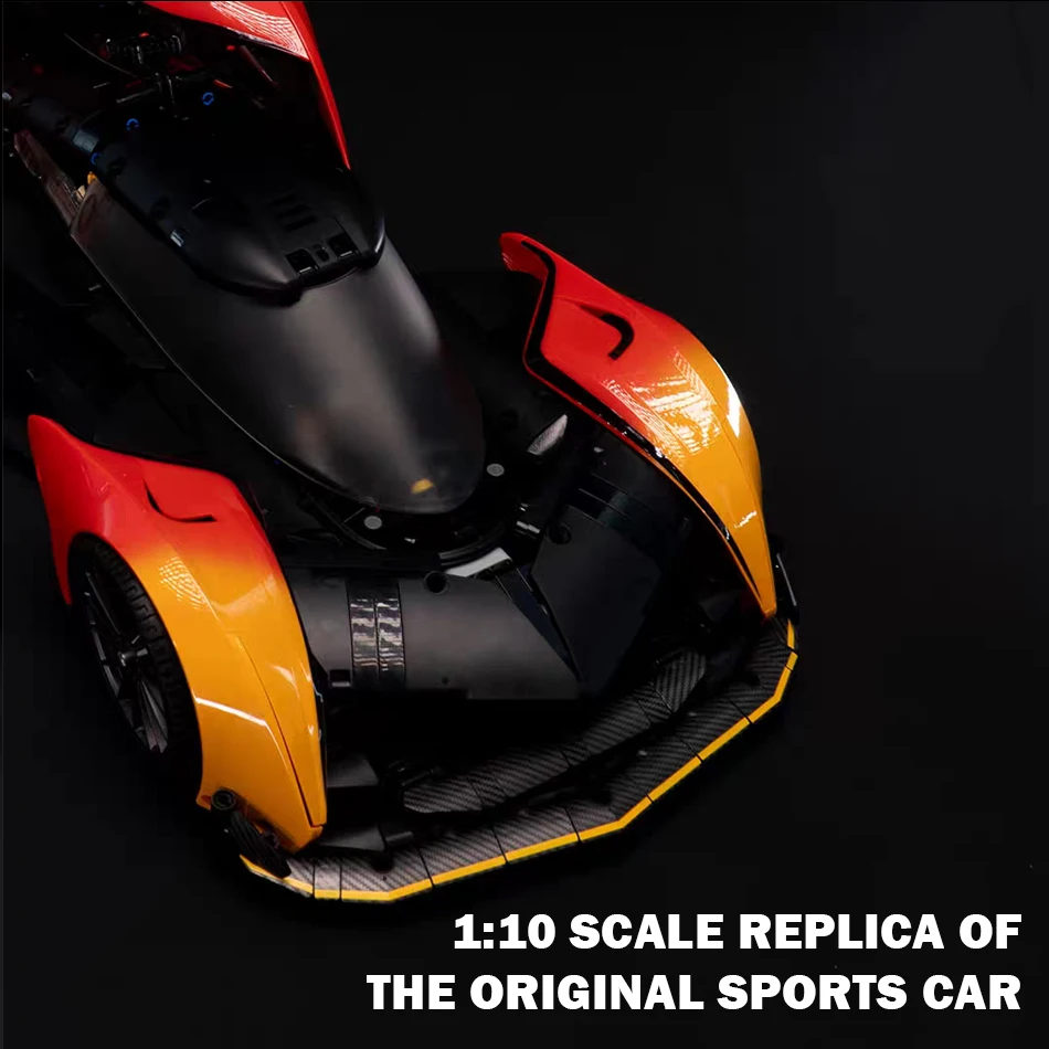 MOC City Technical McLarened Solus GT Hypercar Building Blocks Bricks Speed Champion Racer Supercar Vehicle Garage Toy Kids Gift