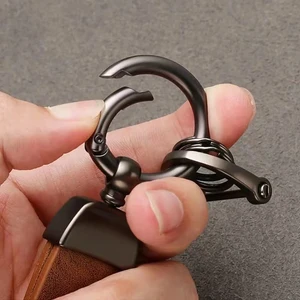 Leather keychain with car logo, Keyring accessories for Audi A3, A4, A6, A5, Q5, A1, Q7, Q3, TT, SQ5, RSQ3, RSQ8, S3, S4, RS5, RS6, S7, S7, Higher Level 10 Main Sales Audi Keychain - №5