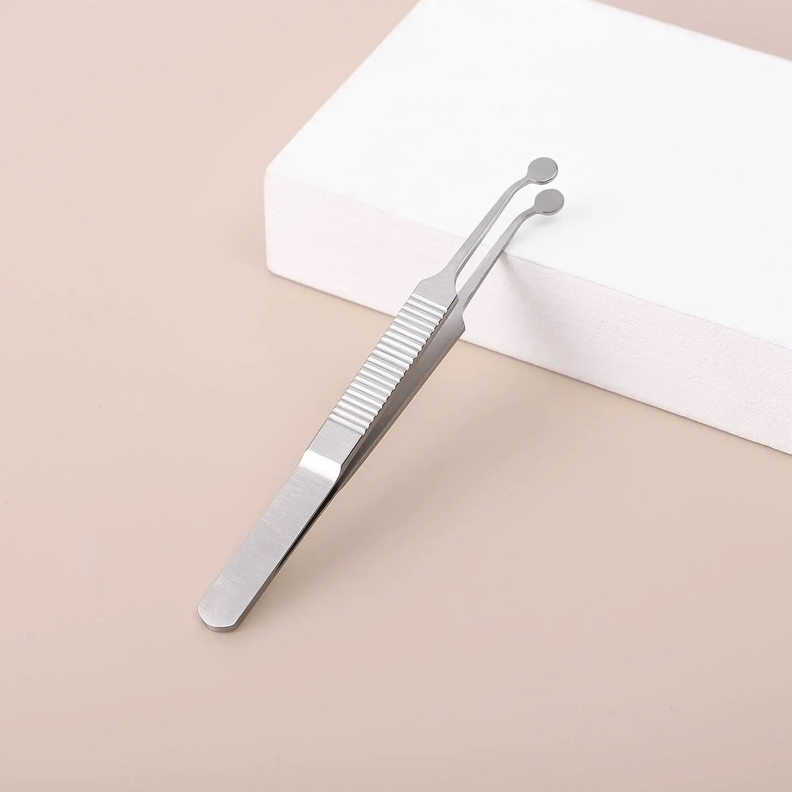 1pc Tweezers Expressor Eyelid Meibomian Gland 11cm Stainless Steel Eyelid Forceps Eye Tool Compressor Tip Tools