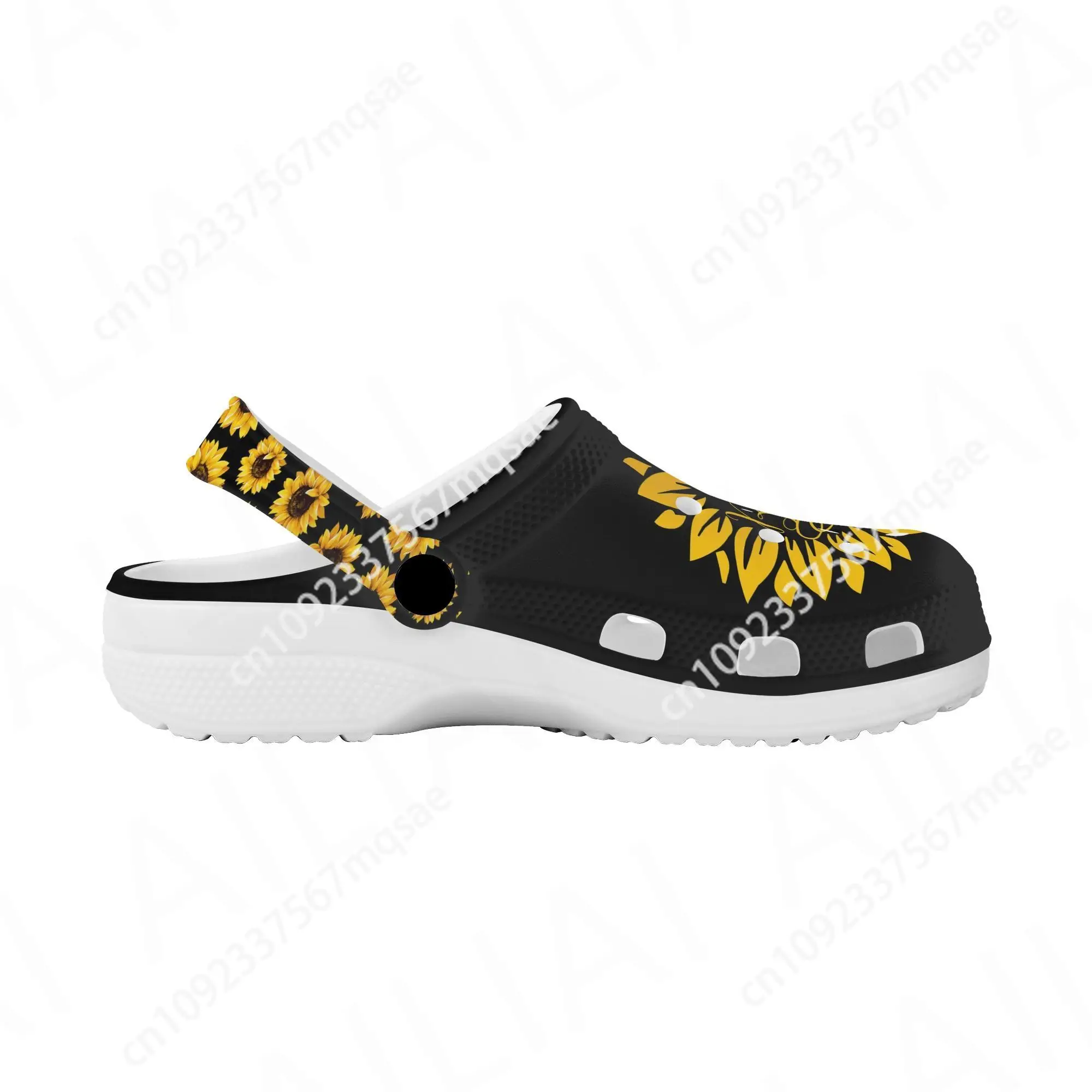 Believe in God Sunflower Print Sandals, Chrétien, Cadeau de Pâques, Confortable, observateur, Respirant, Pantoufles HOShower, 2023