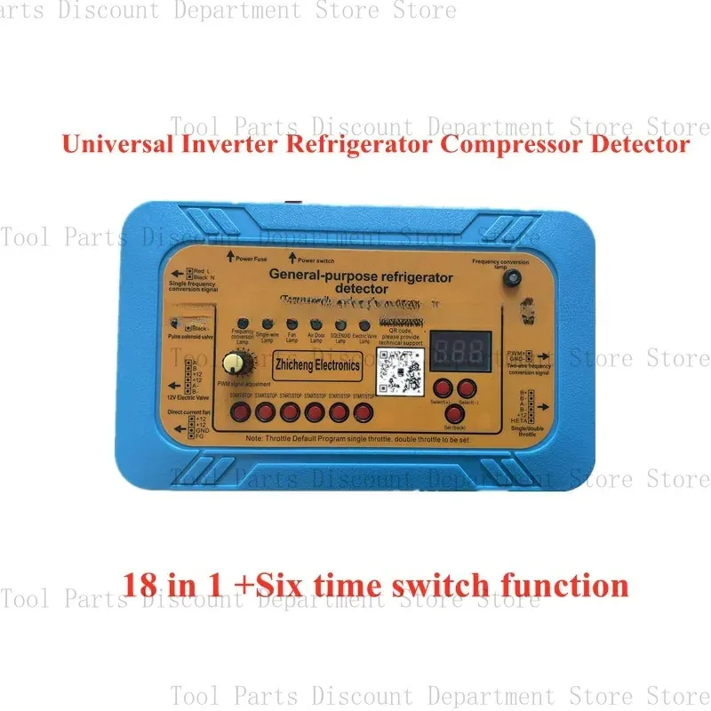

In 18In1 110V 220V Universal Refrigerator Compressor Detector Fan Damper Inverter Board Solenoid Fault Repair Tester