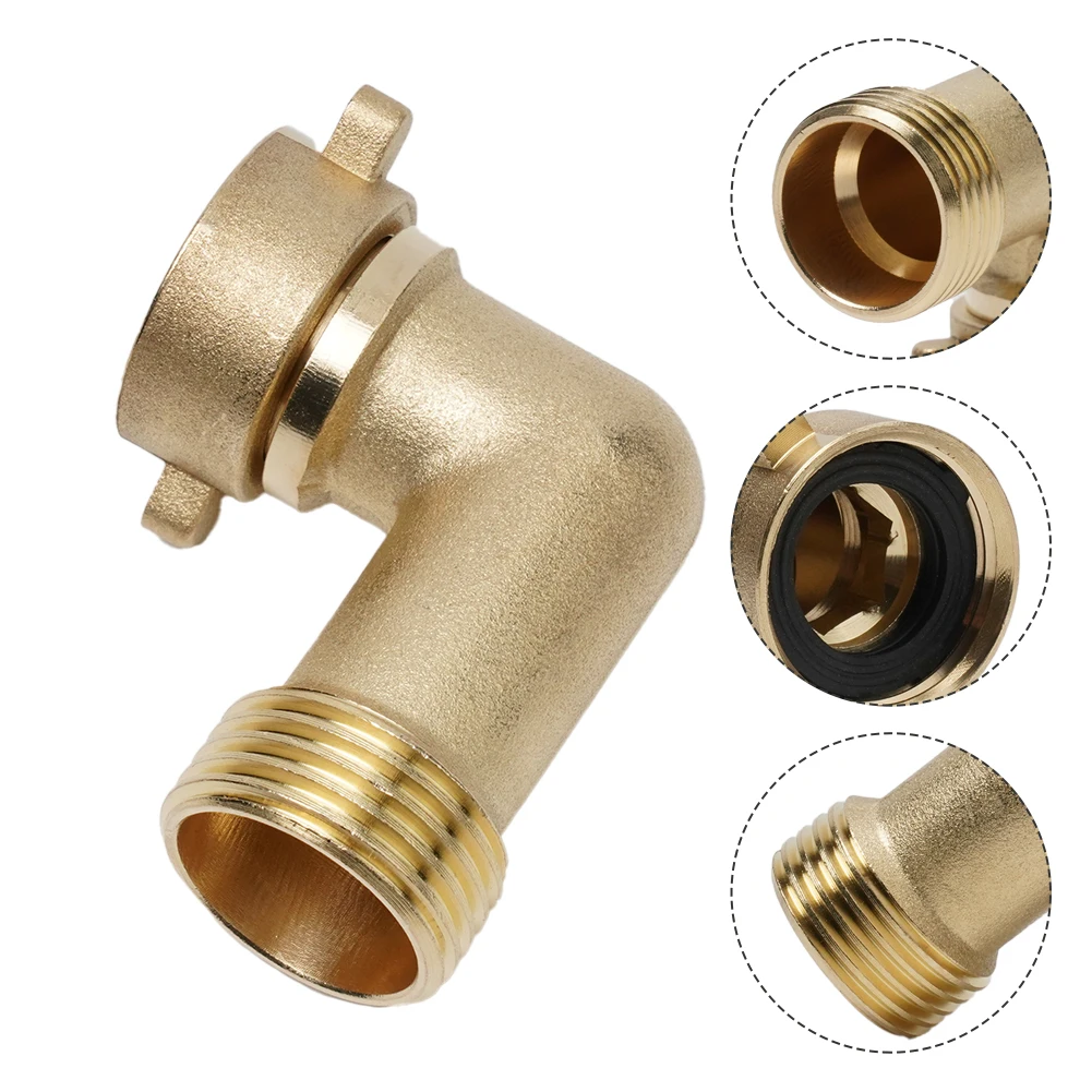 Joint 90 Degree Angle Water Pipe RV Water Intake Hose Fittings Accessories Brass High Quality Replecement Camper