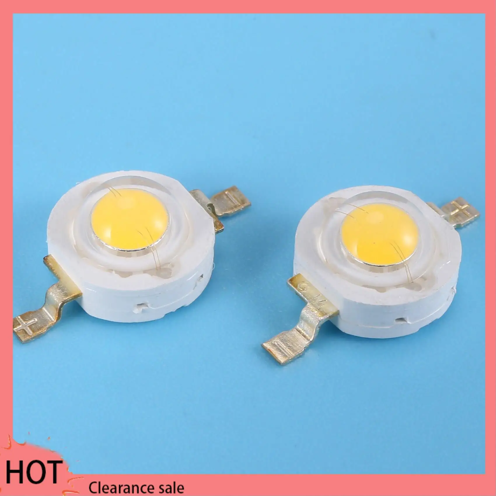 

A88Z 20 Pieces High Power 2 Pin 3W Warm White LED Bead Emitters 100-110Lm