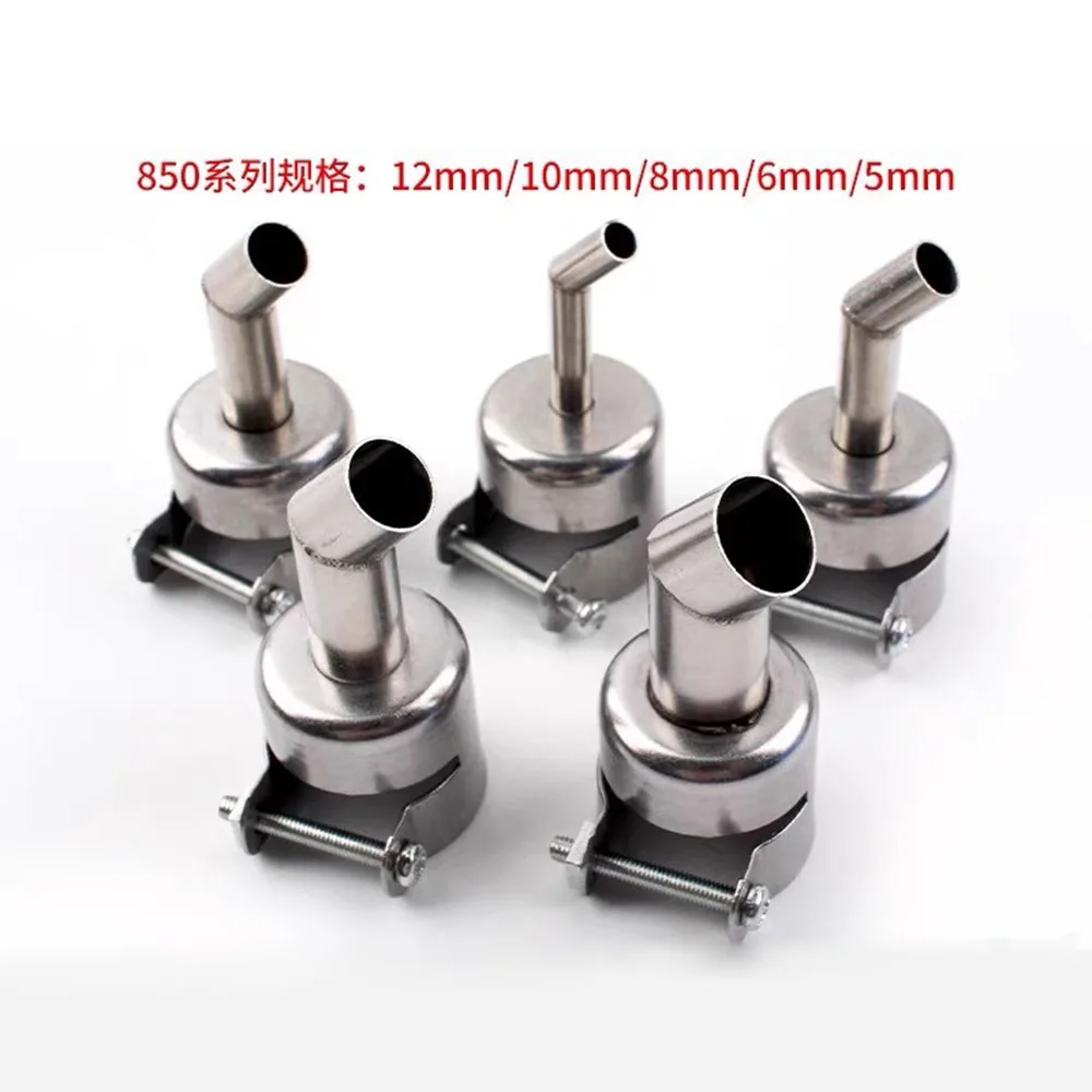 Hot Air Rework Station Nozzle 4mm 5mm 6mm 8mm 10mm 12mm Angled/Slanted Tip For Quick 2008/850/861X/861DW 868D Curved/Bent Nozzle view 3