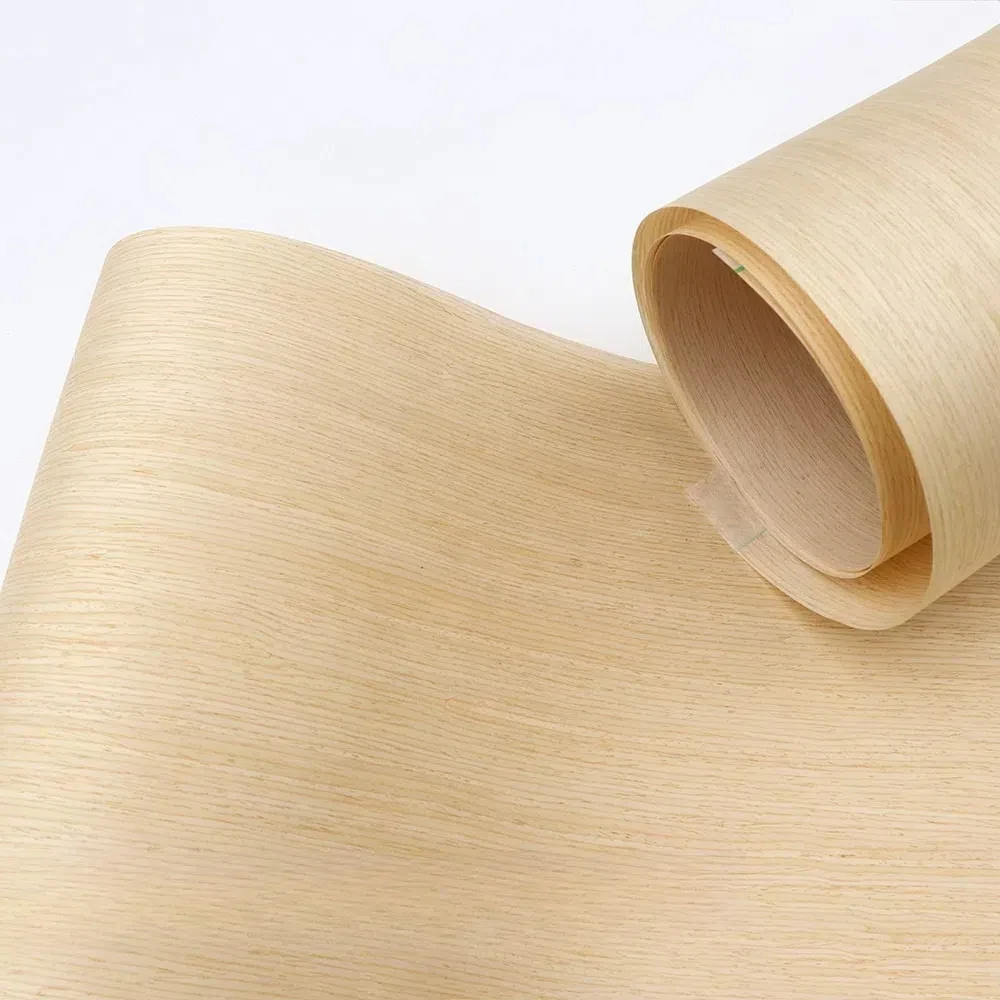 0.2mm/0.4mm Straight Line Engineered White Oak Wood Veneer Sheet, for Interior Home Decoration Furniture Wall Panel Door Plywood