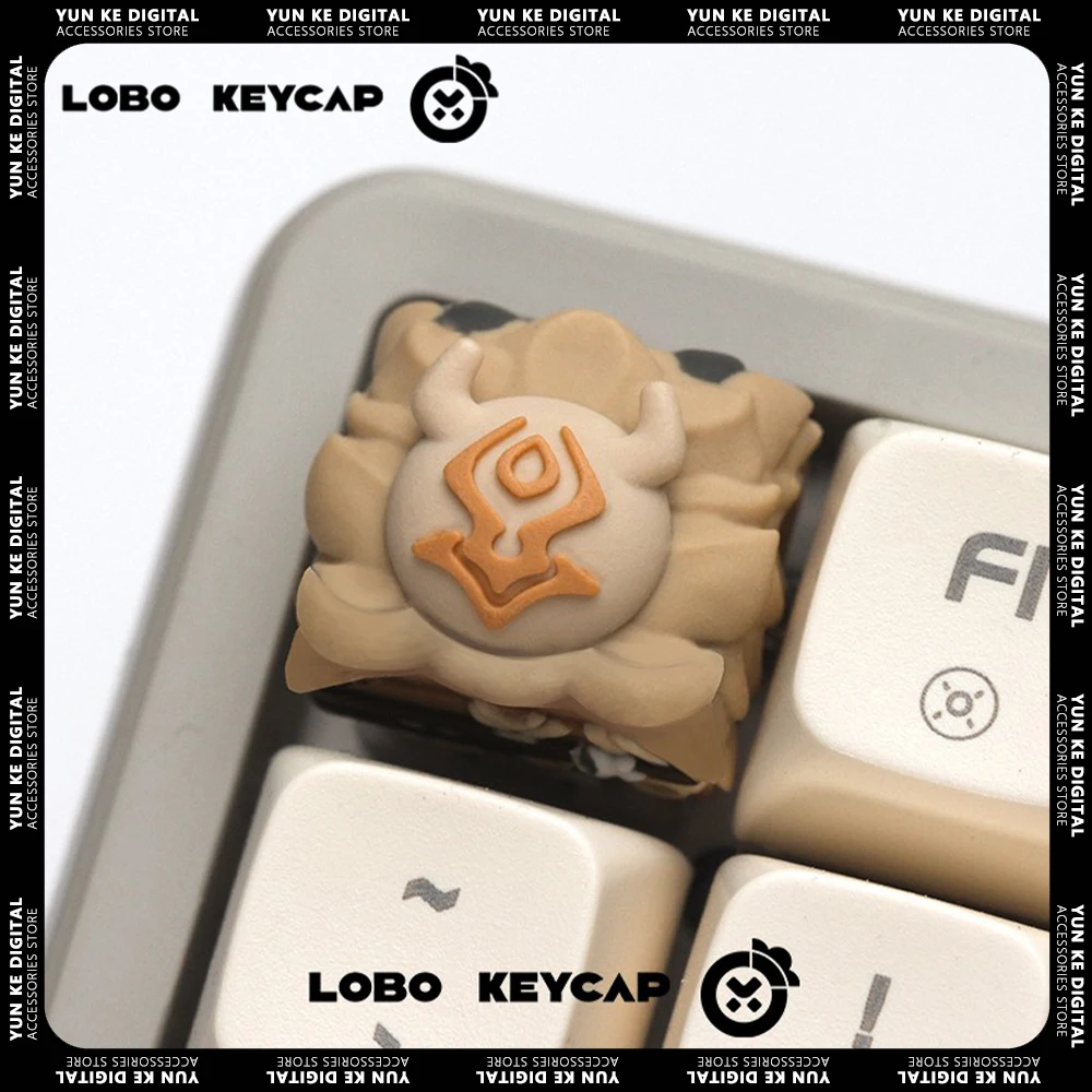 LOBO Genshin Impact Keycaps Resin Hand-made Keycap Mechanical Keyboard Keycaps Cute Customized Gaming Accessories Gifts