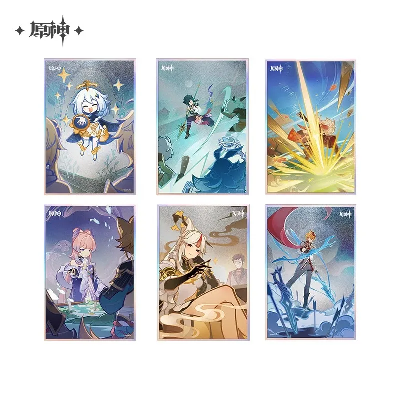 

Game Genshin Impact Official Anime Seven Saints Summoning Tournament Series Game Peripheral Color Paper DIY Collection Gifts