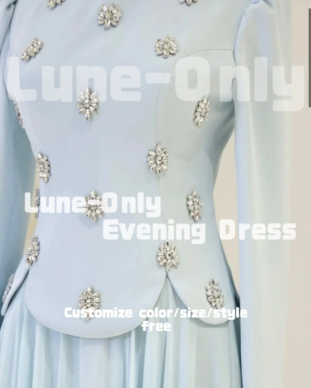 カスタムメイドのロングスリーブクリスタルプロムドレス、ドレープウェディングドレス、女性用イブニングドレス、エレガントなパーティガウン、フォーマルドレス