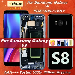 100% Tested AAA+ Quality S8 LCD With Frame For SAMSUNG S8 G950 SM-G950FD Display Touch Screen Digitizer Assembly Replacement