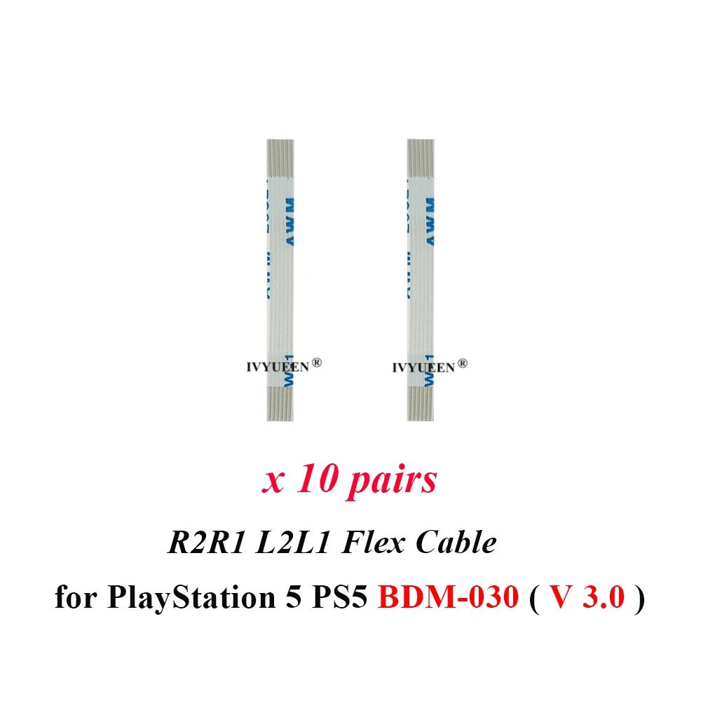 Ivyueen 10 pares para playstation 5 ps5 controlador l2 l1 r2 r1 motor conectar fita cabo flexível bdm 030 020 010 para dualsense
