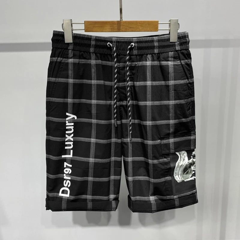 

Мужские летние тонкие дышащие повседневные рабочие шорты DOLCA HOMME с принтом, прямые брюки-бермуды из смесового хлопка, модные