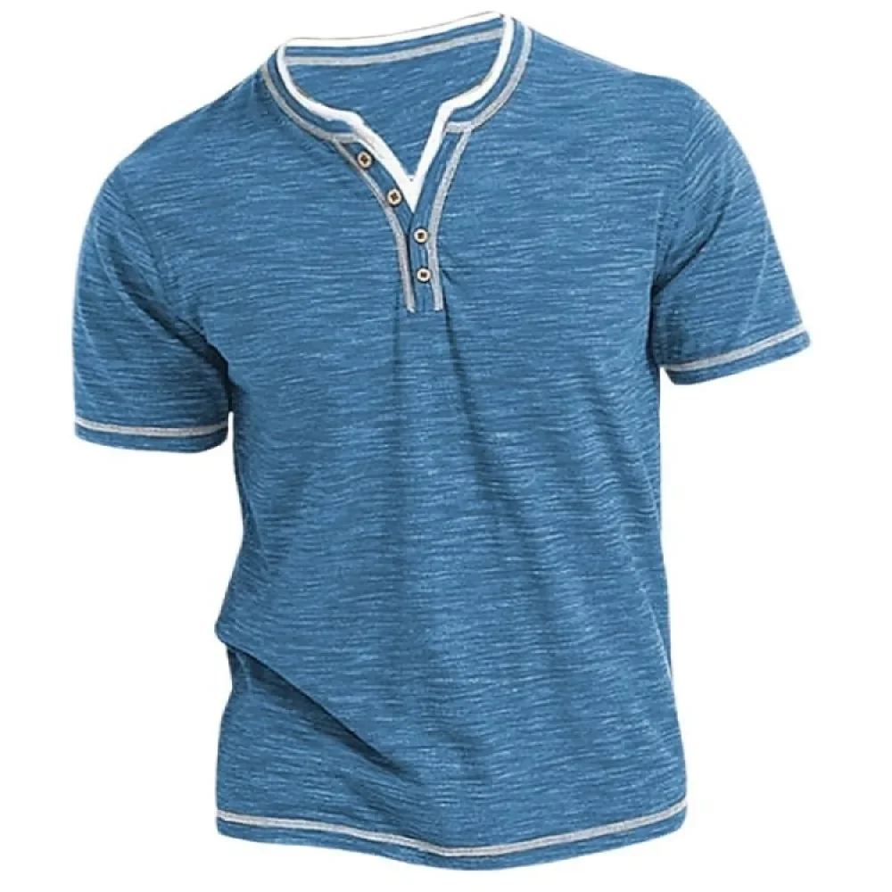 2024 New Men's Plain Shirt Round Neck T-shirt Summer Comfortable Cotton Fashion Short Sleeve Casual Street Wear Sports Top Basic