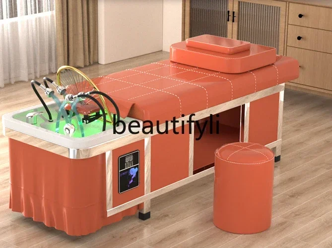 

Hair salon special shampoo bed phototherapy constant temperature water circulation fumigation beauty integrated bed