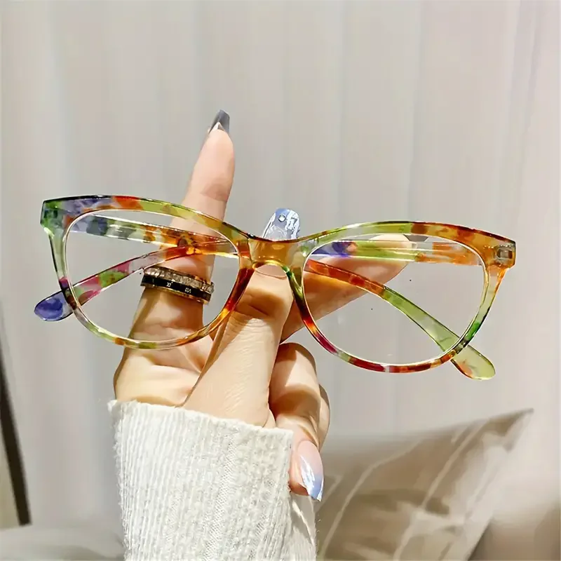 3pcs New Cat Eye Reading Glasses Summer Decoration Anti-blue Light Glasses Fashion Package Flower Glasses