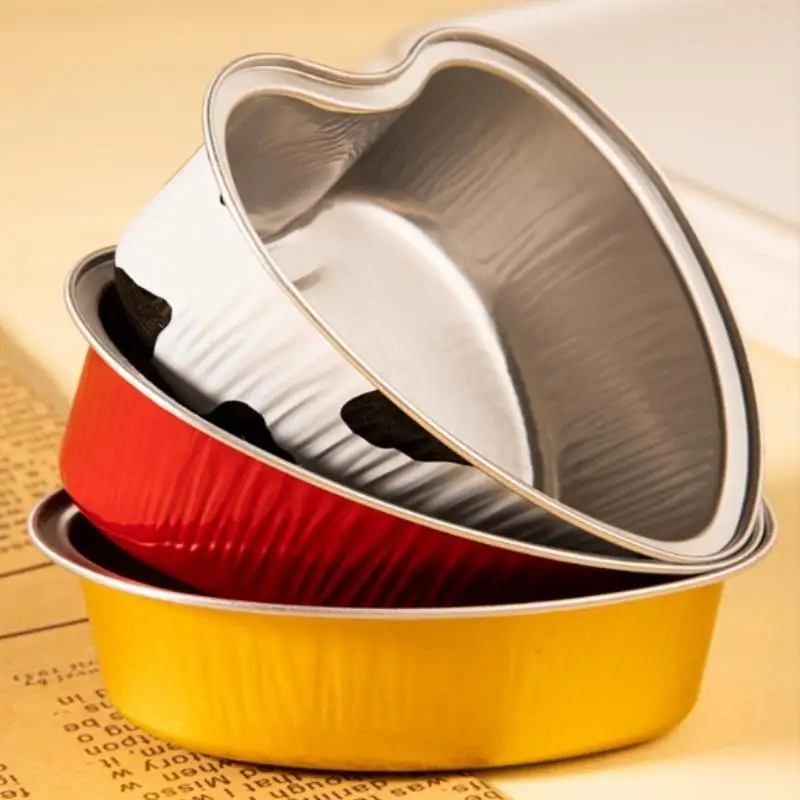 Mini Cake Cup Aluminum Foil Cupcake Wrappers Baking Cups Cases Muffin Boxes Non-Stick Pudding Dessert Cups Kitchen Tools