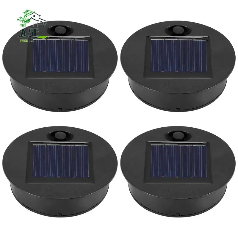 

A05E-4 Pieces Replacement Solar Light Tops Outdoor Hanging Lantern Light Solar Light Parts Round Solar Lights Waterproof
