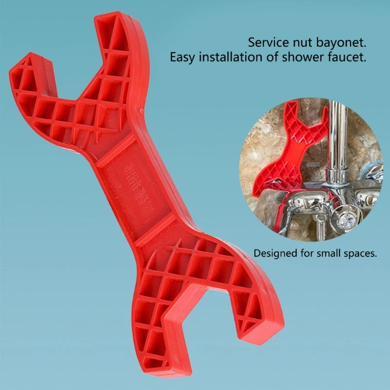 Multifunctional Double Head Shower Wrench Plastic Made Lightweight Dropship