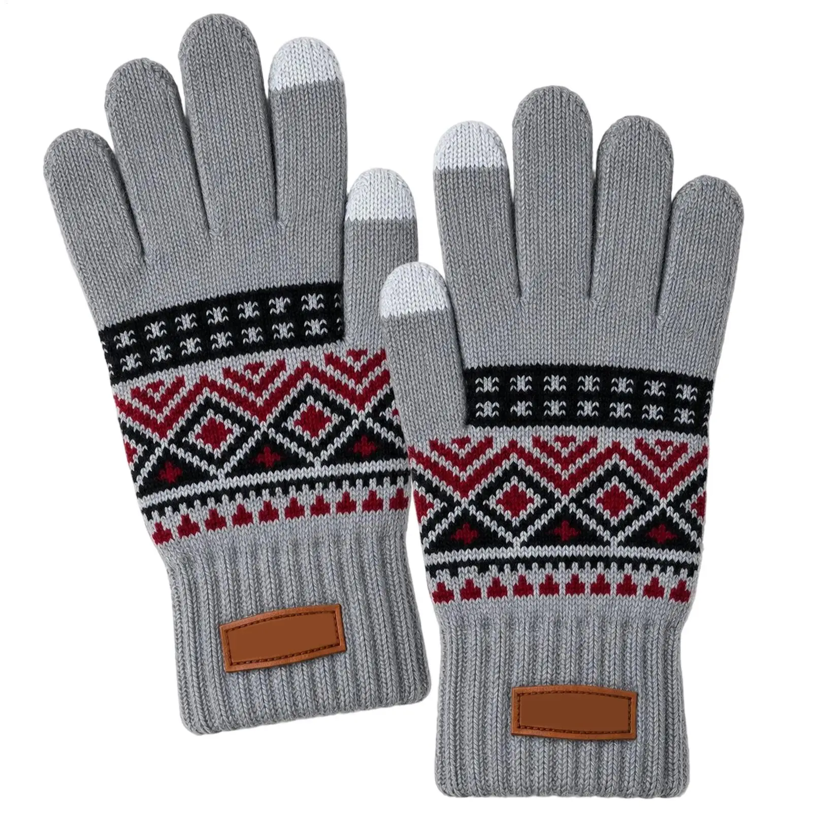 Heated Gloves 3 Levels Electric USB Touchscreen Knitted Mittens Thermal Warm Gloves For Winter Walking Typing Driving Commutes