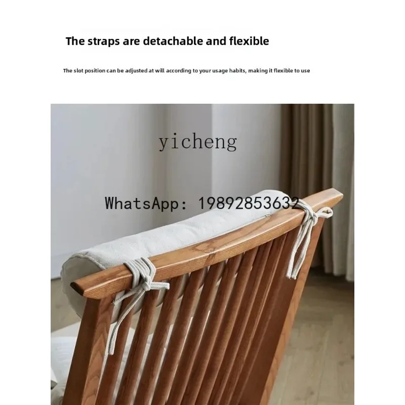 X1  Single Chair Homestay Living Room Solid Wood Sofa Chair Wabi-Sabi Style Balcony Bedroom Home Leisure Chair
