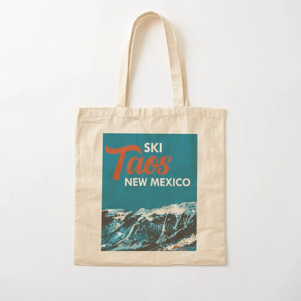 

Ski Taos New Mexico Vintage Ski Poster Tote Bag cute pouch bag Handbags cloth bag woman Canvas Tote