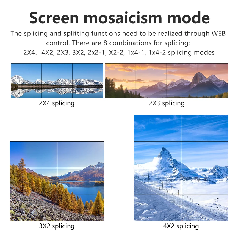 4K60hz HD Matrix Switch 8 in 8 out KVM Splitter  multi video screen processor splicer HDCP Blu-ray 3D WEB/Panel/Remote Control