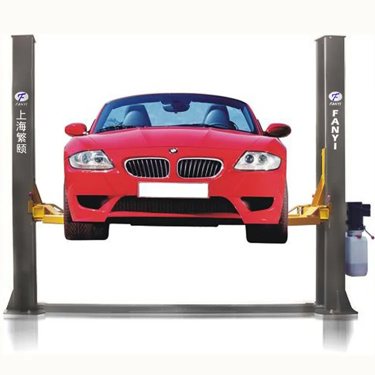 Best Price Low Ceiling Manual Release 2 Post Car Lifts For Home Garages 4000kg Lifting Capacity Two Sided Hydraulic Base Plate