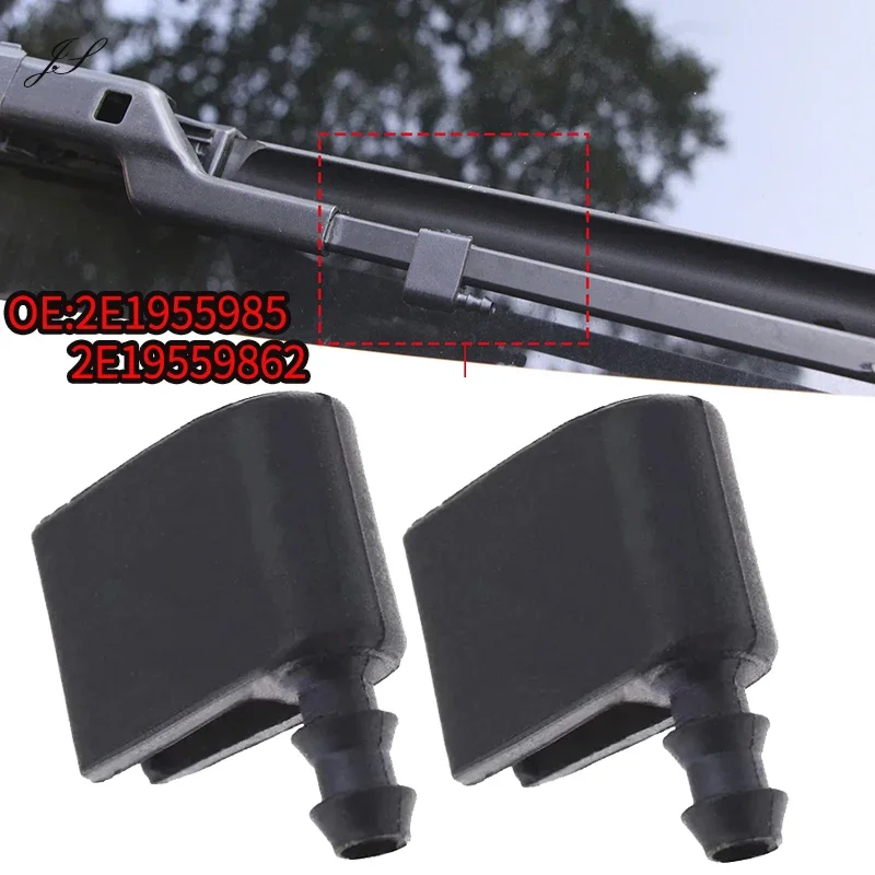 2Pc Car Front Windshield Wiper Water Nozzle Spray Jet 2E1955985 for Mercedes Benz Sprinter 2500 350 Volkswagen Crafter 2006-2018