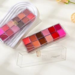 12 Color Lip Gloss Palette Makeup Moisturizing Lipstick Palette, Makeup And Cosmetic For Women Valentine's Day Gifts