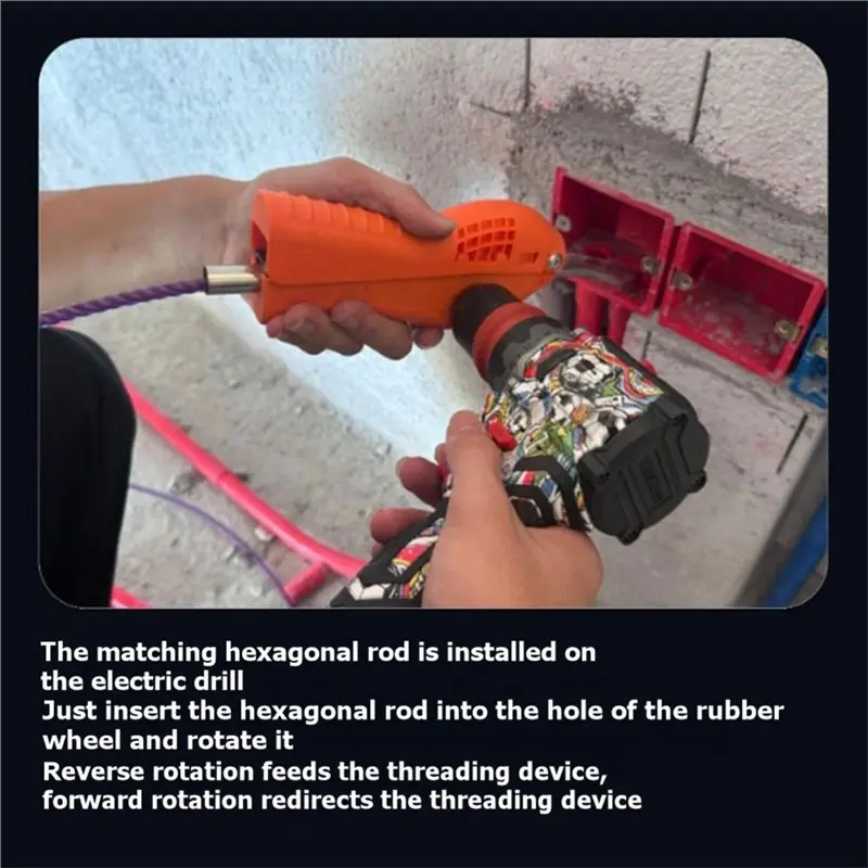 [Touchbuy】 Flexible 20M Electrician Fish Tape Wire Puller- Conduit Cable Installation Tool For Efficient For Easy Wire Running