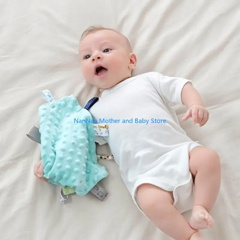 منشفة استرضاء الطفل لينة مهديء عضاضة الرضع الراحة النوم التمريض الحضن مربع بطانية أمان الحسية اللعب #5