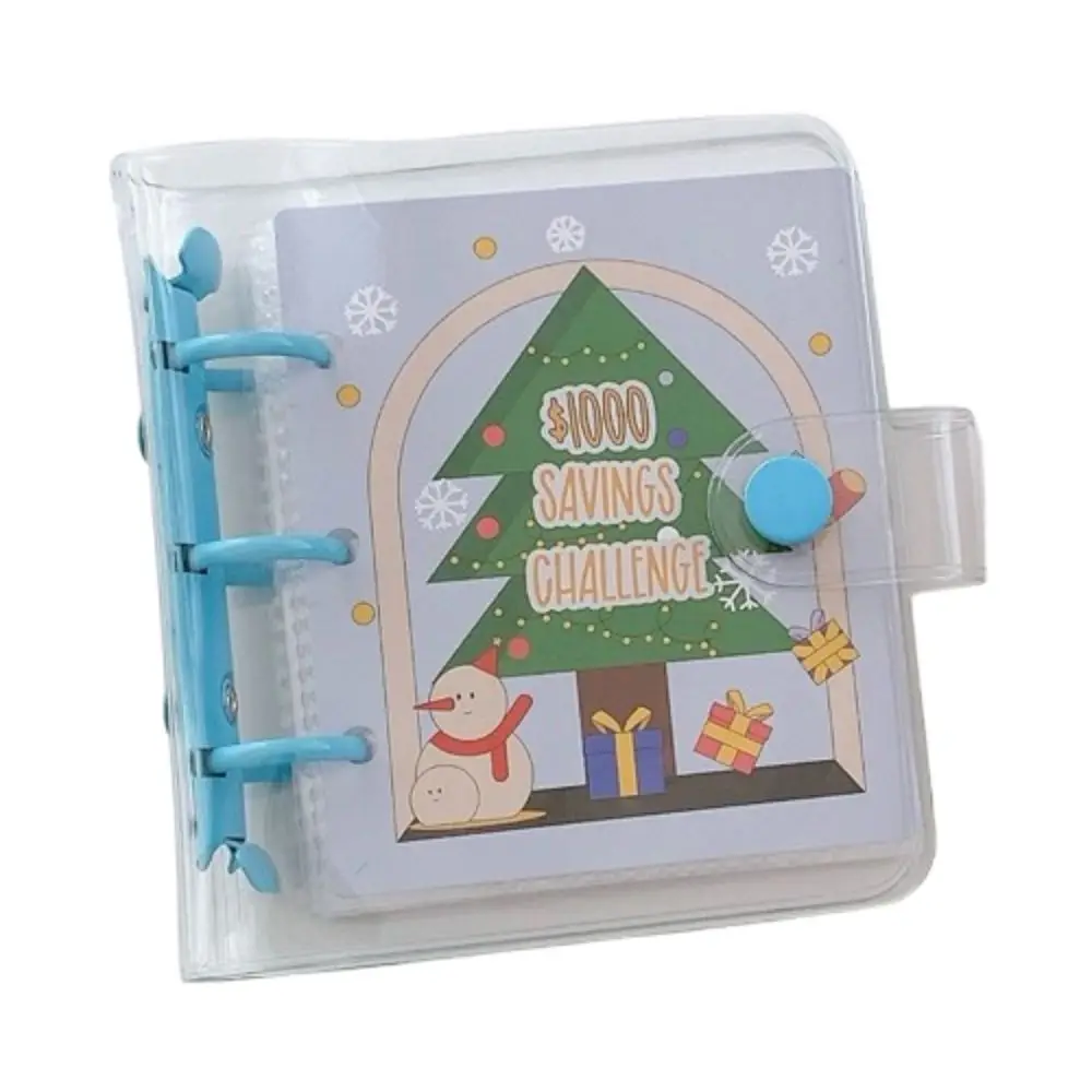 Creative Christmas Money Saving Binder $1000 Cash Envelopes Savings Challenges Book PVC Durable Envelope Savings Challenge