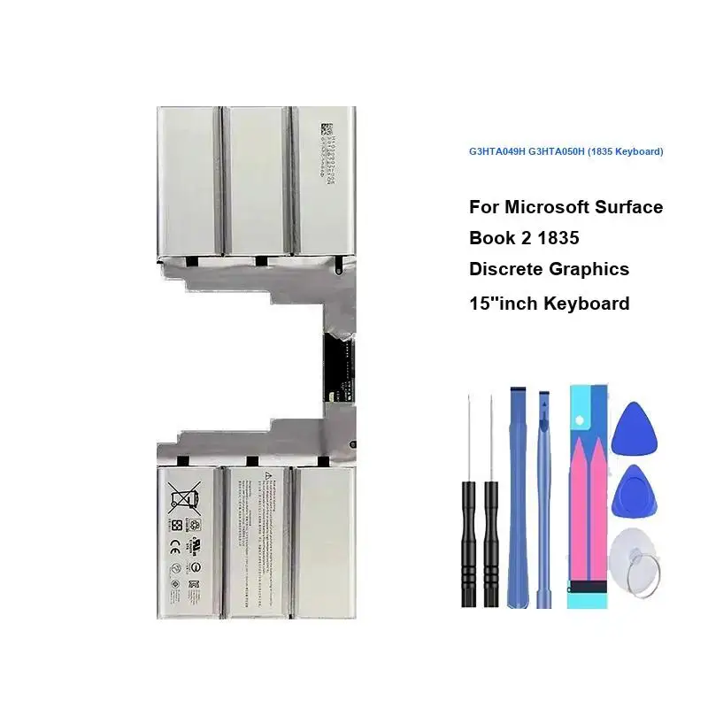 

Tablet Battery 5218Mah For Microsoft Surface Book 2 1835 Discrete Graphics Version 15'' Inch Keyboard G3HTA049H G3HTA050H