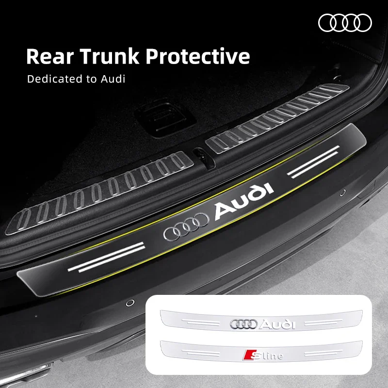 Transparent Car Trunk Badge Protective Sticker Car Styling For Audi A3 A6 Q3 B5 B6 B7 B8 B9 Q7 8P 8V 8L A5 A4 A1 A7 A8 Q2 Q5 RS3 