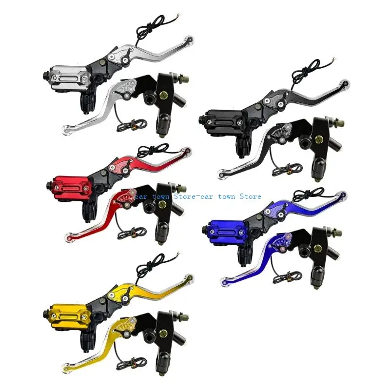 

RXJE Aluminum Motorcycle Brake Clutch Handle LED Turn Light Improved Visibility Day Night Use