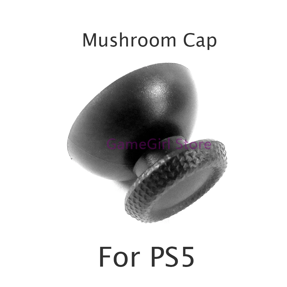 2pcs Black 3D Analog Joystick Thumb Sticks Mushroom Cap for PlayStation 5 PS5 Gamepad Controller Replacement