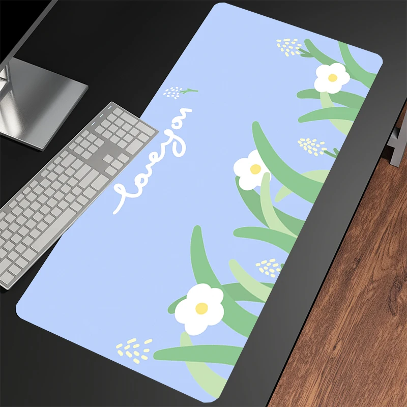 

Flower Desk Mat Gamer Mousepads Mouse Pad Office Desk Pads Large Mousepad Mouse Mats For Computer