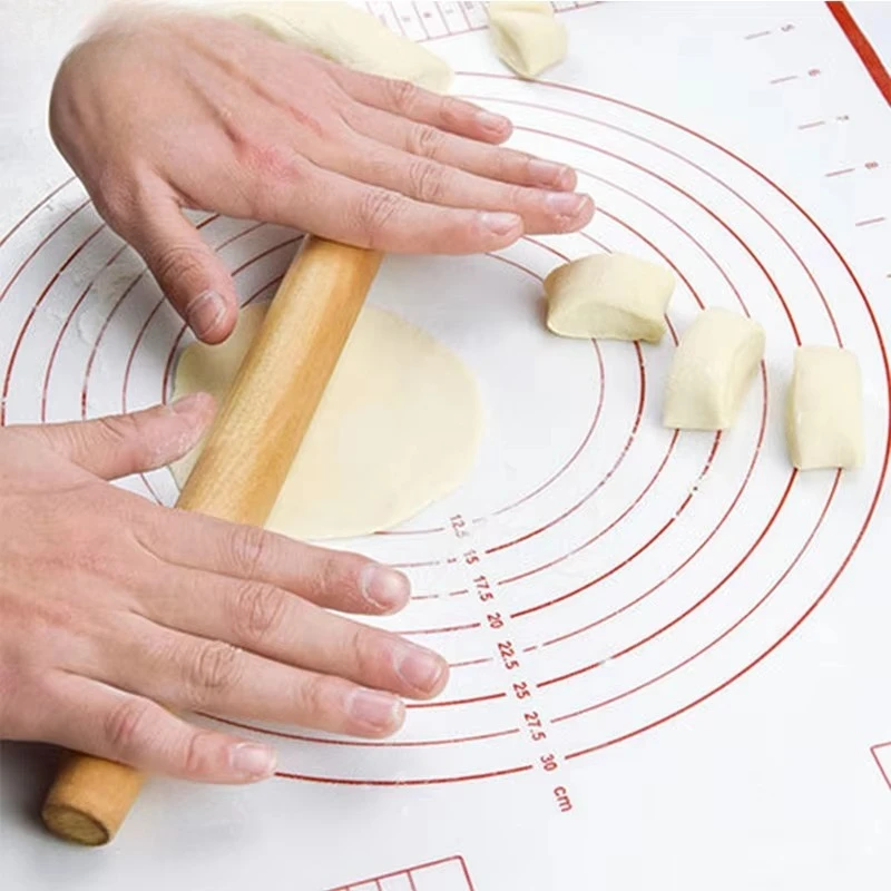 

Silicone non-stick baking mat heat-resistant dough rolling needle cutter with pastry board measuring tool for baking and pastry