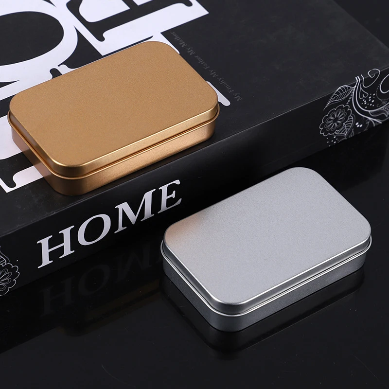 Fake Nails Metal Organizer Display Box Dustproof Exquisite False Nails Display Case Anti Oxidation Packing Boxes Gold Silver