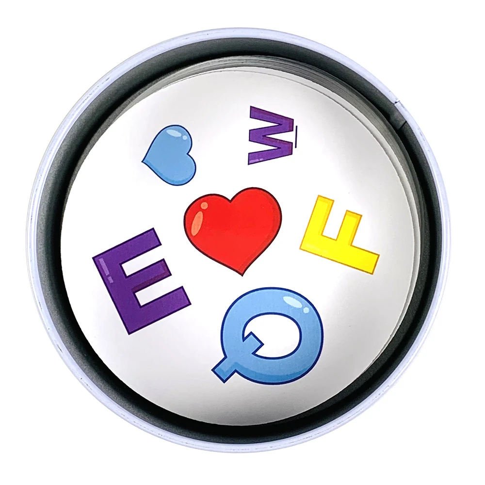 لعبة بطاقات صندوق حديد مستدير لعبة بطاقات ألعاب ترفيهية عائلية، هدية عيد الميلاد وهدايا عيد الهالوين وعيد الميلاد