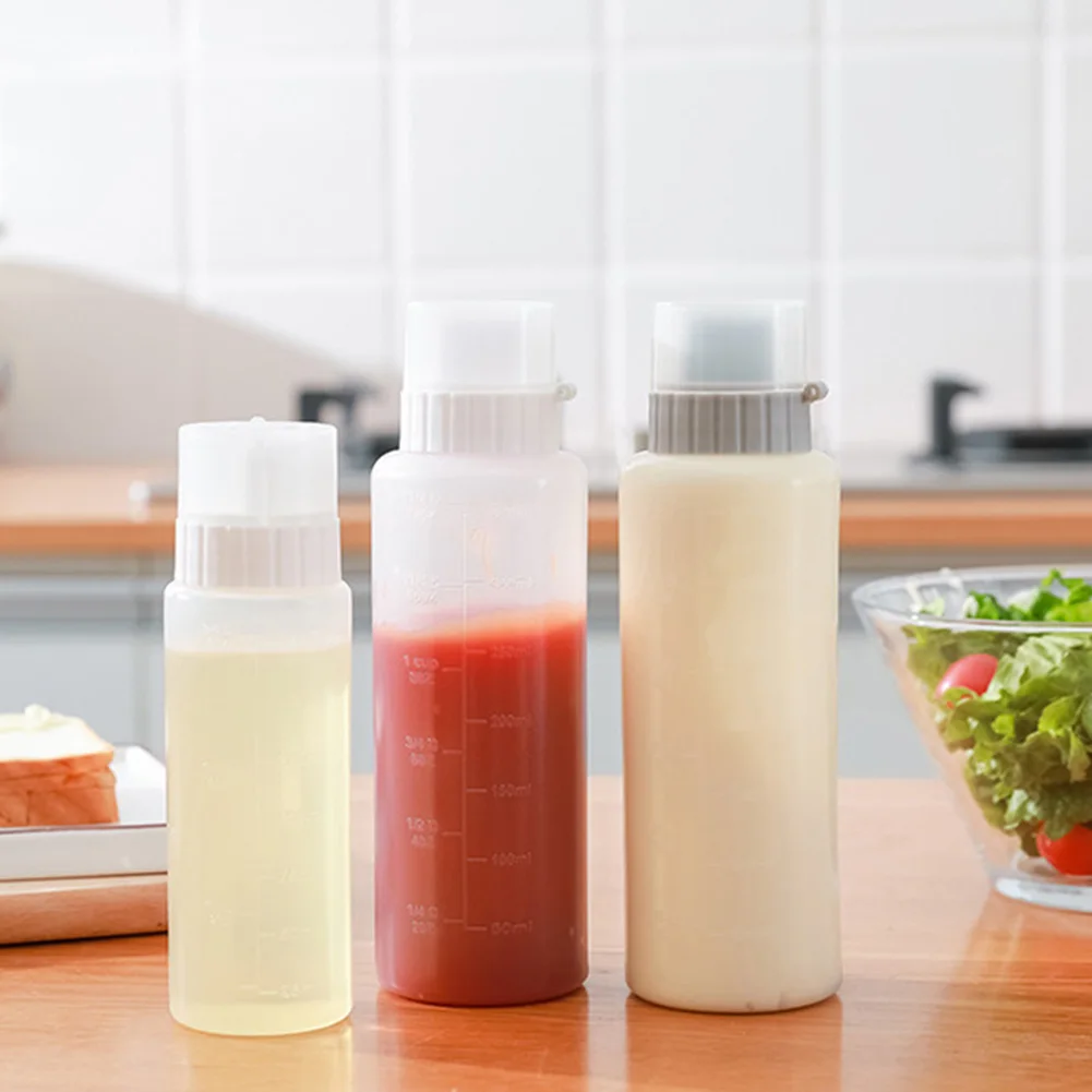 Botella dispensadora de aceite de oliva de 5 agujeros con tapa, tarro exprimidor de mayonesa, botella exprimidora de condimentos multifunción para el hogar y la cocina