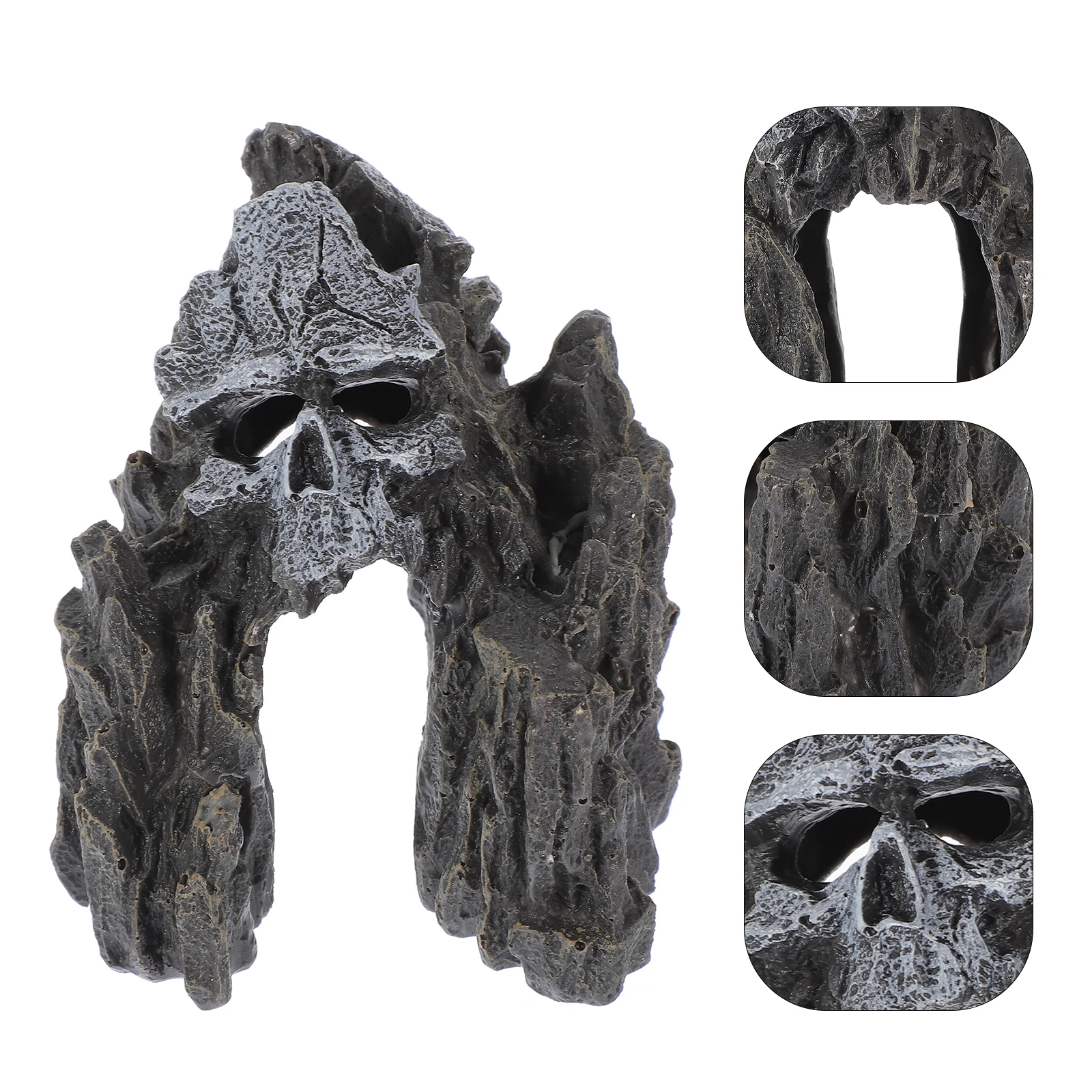 

Skull Cave Decoration Aquarium Hideout Fish for Tank Decorations Resin Caves