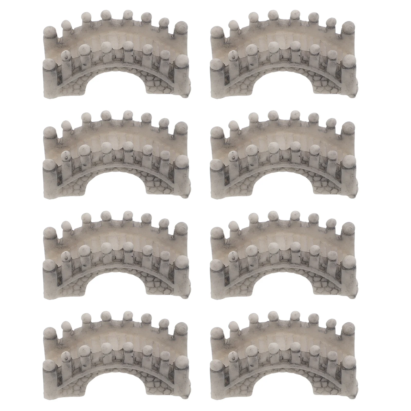 

8Pcs Micro Landscape Decor Miniature Bridge Resin Craft Chinese Arch for Terrarium Aquarium Bonsai Garden Fairy DIY Setup