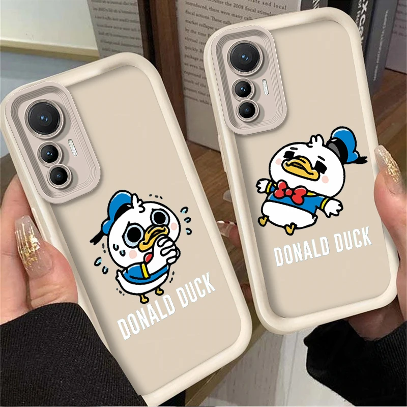 Capa de silicone macia para Xiaomi Redmi Note 13 12 11 Pro Plus 4G 5G 12S 11S 11S 10S 10 9 9S 8 12C 13C A3, Duck Donald Disney