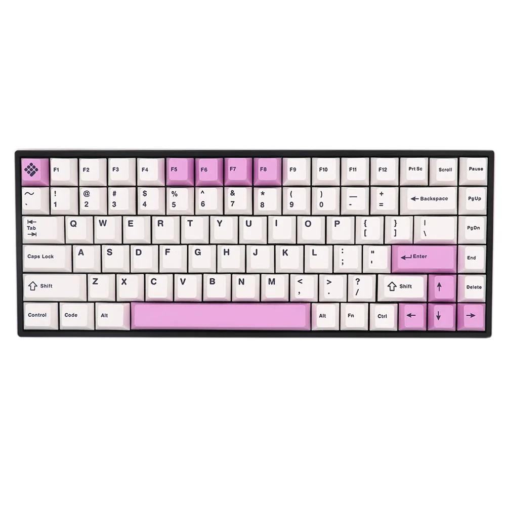 Minimalist White Sublimation Keycap 148 Keys Full Set GH60 84 96 104 Mechanical Keyboard Color Supplement